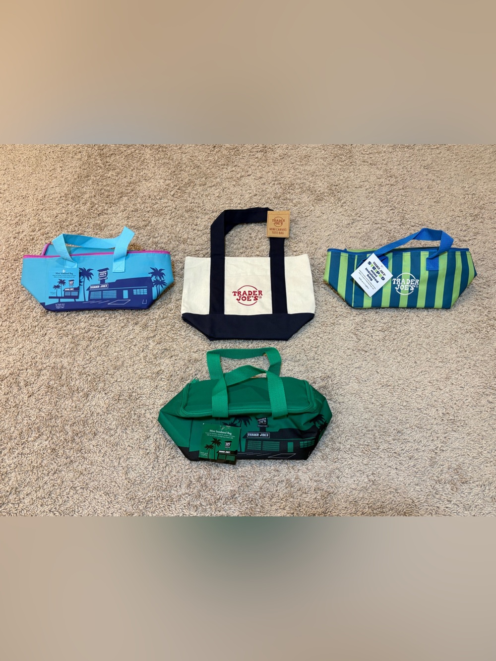 Trader Joe's Green Canvas Toiletry Bag - Sturdy Travel Pouch